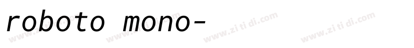 roboto mono字体转换